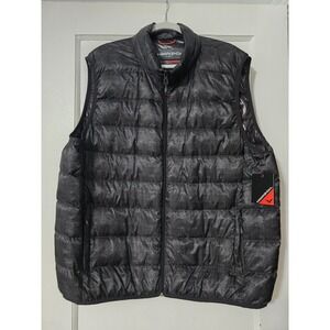 Hawk & Co Packable Duck Down Filled Vest Men's Size XXL Dark Charcoal
